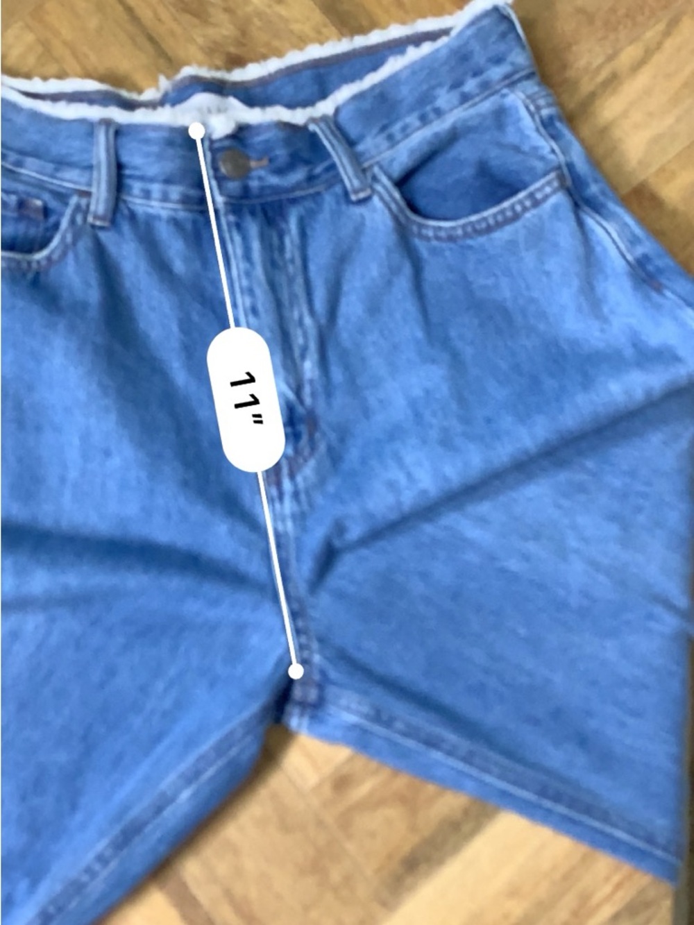 Cello Jeans Womens 11 Blue Wide Leg High Rise Raw Hem Distressed Denim - Picture 13 of 15